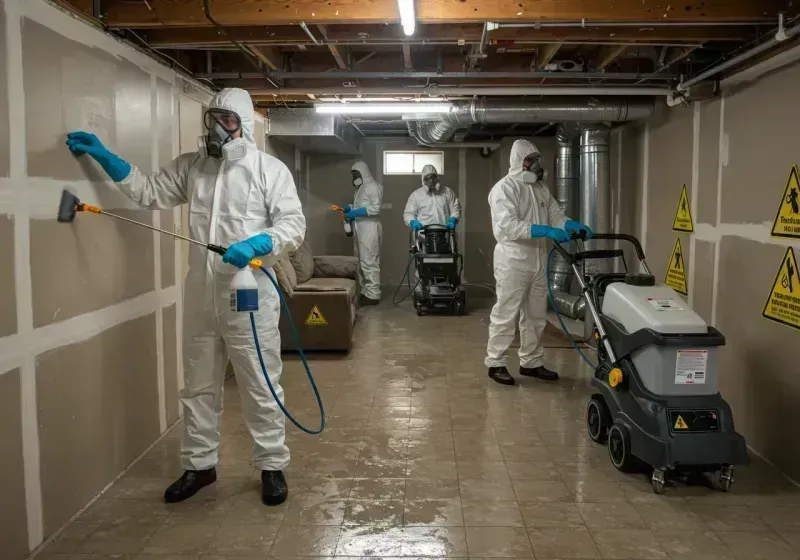 Basement Moisture Removal and Structural Drying process in San Joaquin County, CA